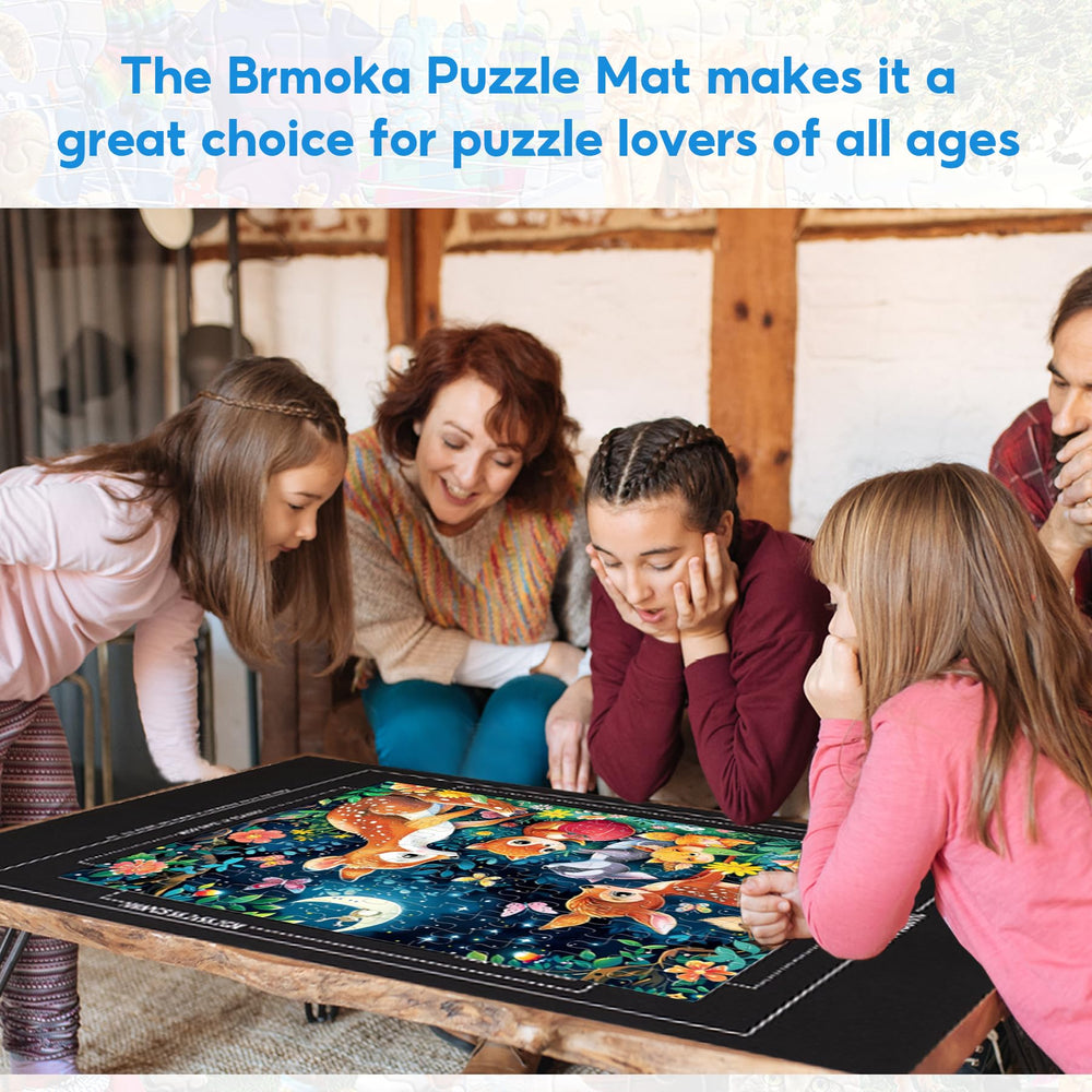 Brmoka puzzle mat rolled for travel and portability.
