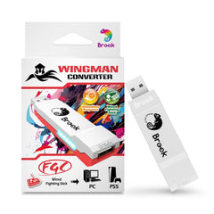 Brook Wingman FGC converter front view shows a rugged, tournament-ready chassis.
