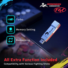 Brook Wingman FGC converter on PS5 supports fighting games via wired mode.