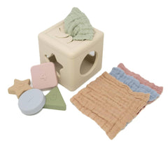 Brooklyn Neutral shape sorter with circle, triangle, star shapes for cognitive play