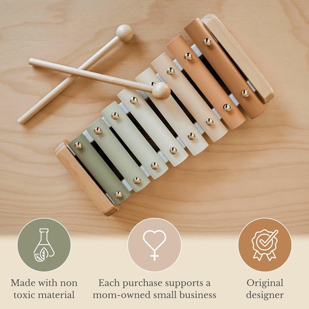 Brooklyn Neutral Xylophone keys close-up highlighting durable steel keys