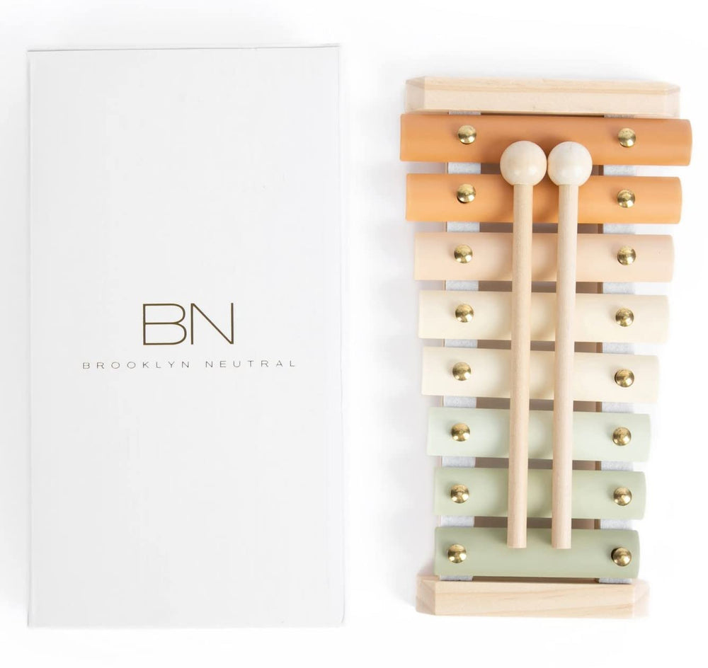 Brooklyn Neutral Xylophone top view showing eight-note layout for early rhythm training