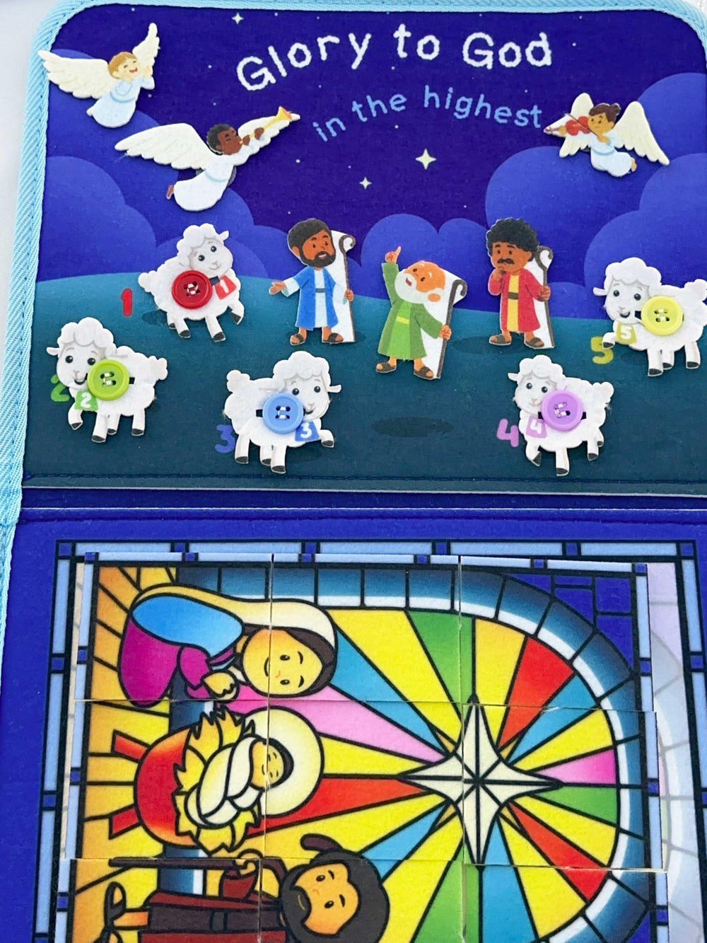 Brother Francis Nativity Busy Book star element highlights key moment