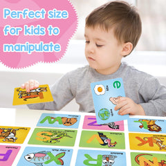 Broytain sandpaper letters card E with animal illustration helps letter-sound exploration.