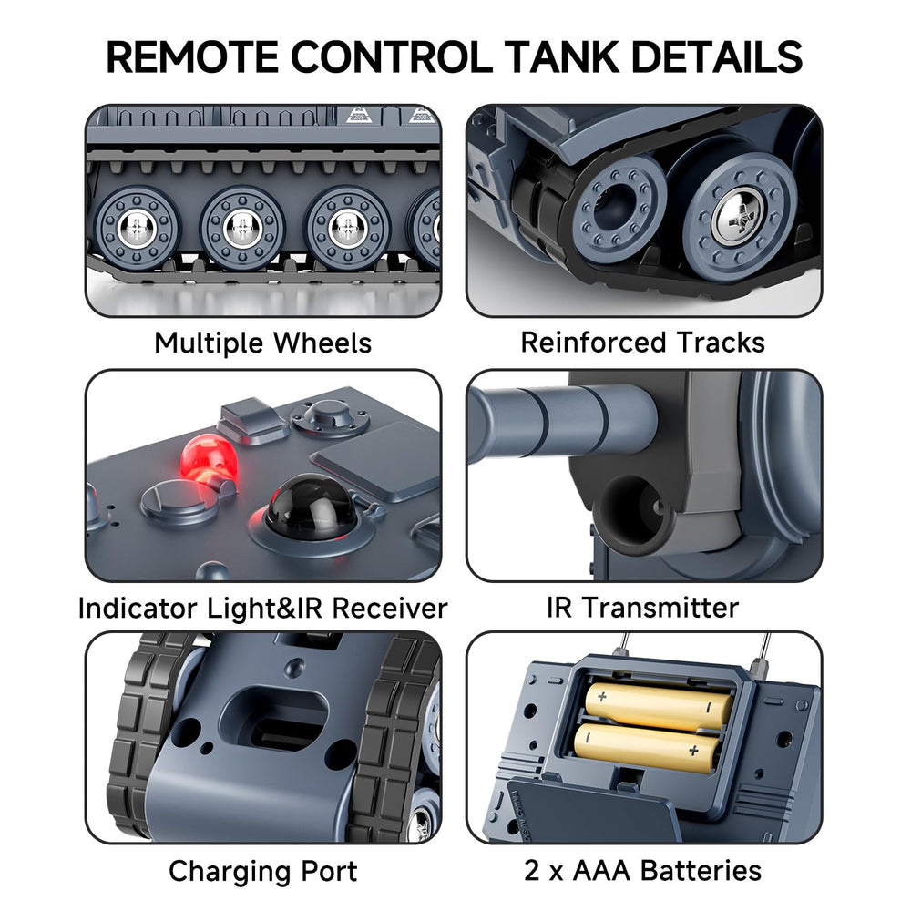 BRRRRT 1/64 RC Tank infrared battle action enables safe, interactive duels