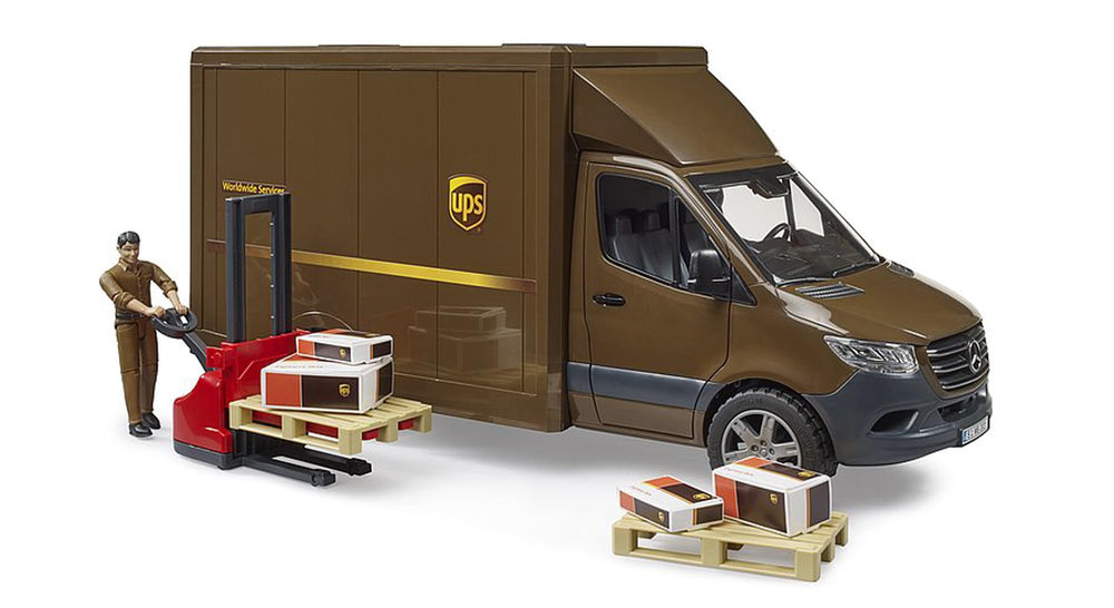 Bruder Sprinter UPS cab windows show clear, durable detail