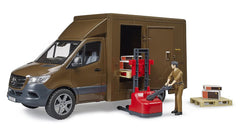 Bruder Sprinter UPS rear doors open wide for cargo access