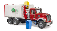 Bruder 02811 Mack Granite tilting tailgate for dumping play.