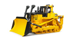 Bruder CAT Large Track-Type Tractor front view for realistic outdoor imagination.