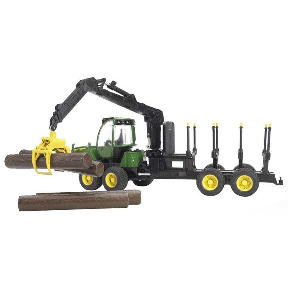 Bruder 1210E Forwarder loading crane in action supports realistic play