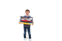 Bruder rider figure with helmet adds authentic play value.