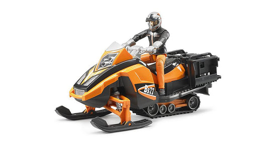 BRUDER snowmobile with driver for action-focused play on any surface