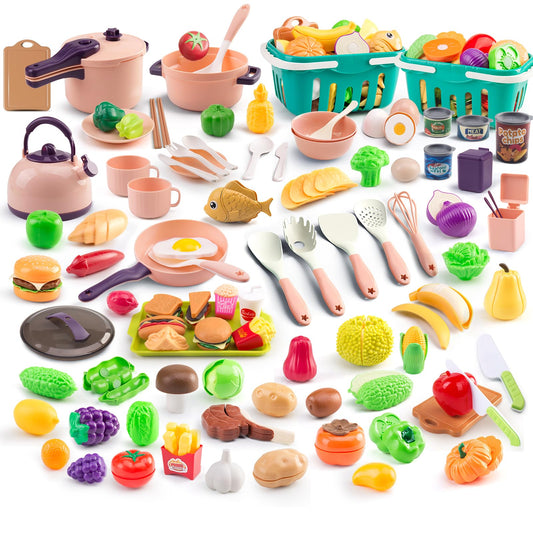 Bruvoalon 200pcs mini play kitchen foods for imaginative meals