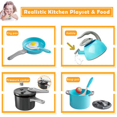 Bruvoalon cooking utensils set supports creative meals and dexterity during play.