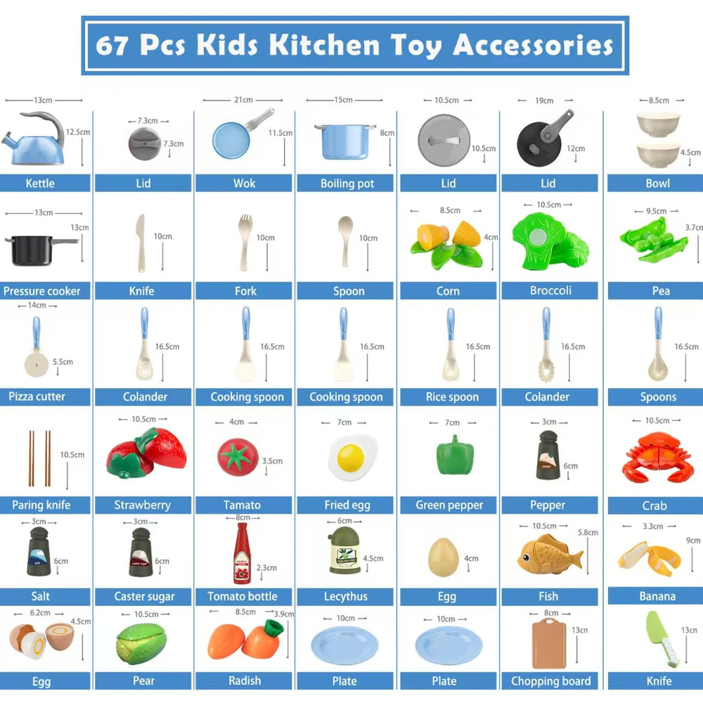 Bruvoalon sliceable food set with banana, egg, and peas for realistic prep.