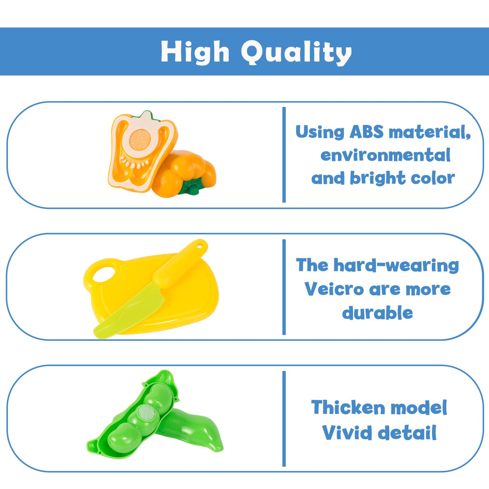 Bruvoalon sliceable food with Velcro for safe chopping practice