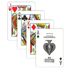 Brybelly Bicycle pinochle cards in red deck ready for fast rounds.