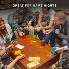 Brybelly Farkle with Friends six colorful dice for quick rounds.