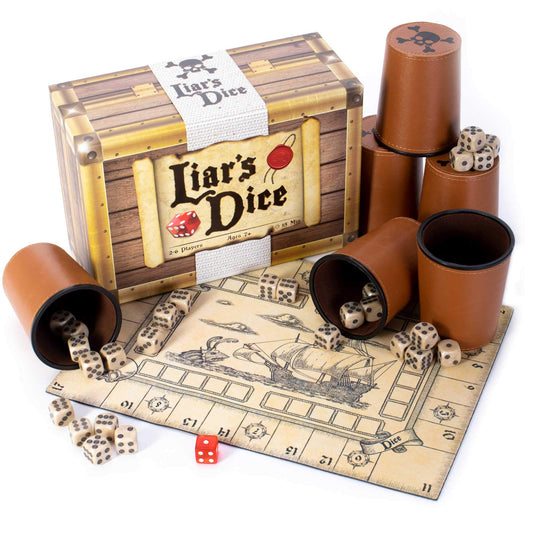 Brybelly Liar's Dice treasure chest provides storage and a thematic centerpiece.