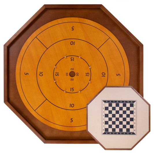 Brybelly Crokinole board with a 30-inch surface for family game night.
