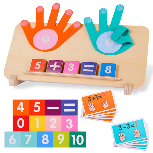BSADIY Montessori math toy with counting blocks for hands-on number learning