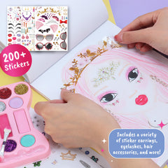 BSCOOL coloring pages with a stylized character to inspire makeup ideas.