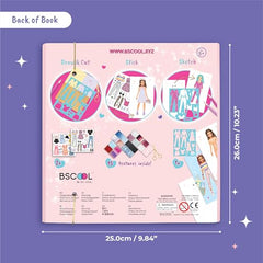 BSCOOL Fashion Studio drawing templates help kids sketch outfits with guided steps.