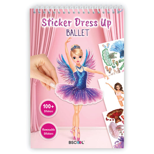 BSCOOL Sticker Dress Up Ballet cover shows colorful outfits for imaginative play.