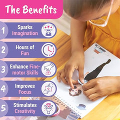 BSCOOL Sticker Dress Up Career Stickers Pack supports imaginative role play and fashion design ideas.