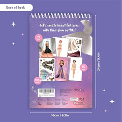 BSCOOL Sticker Dress Up Runway gowns display elegant designs for storytelling and dress-up fun.