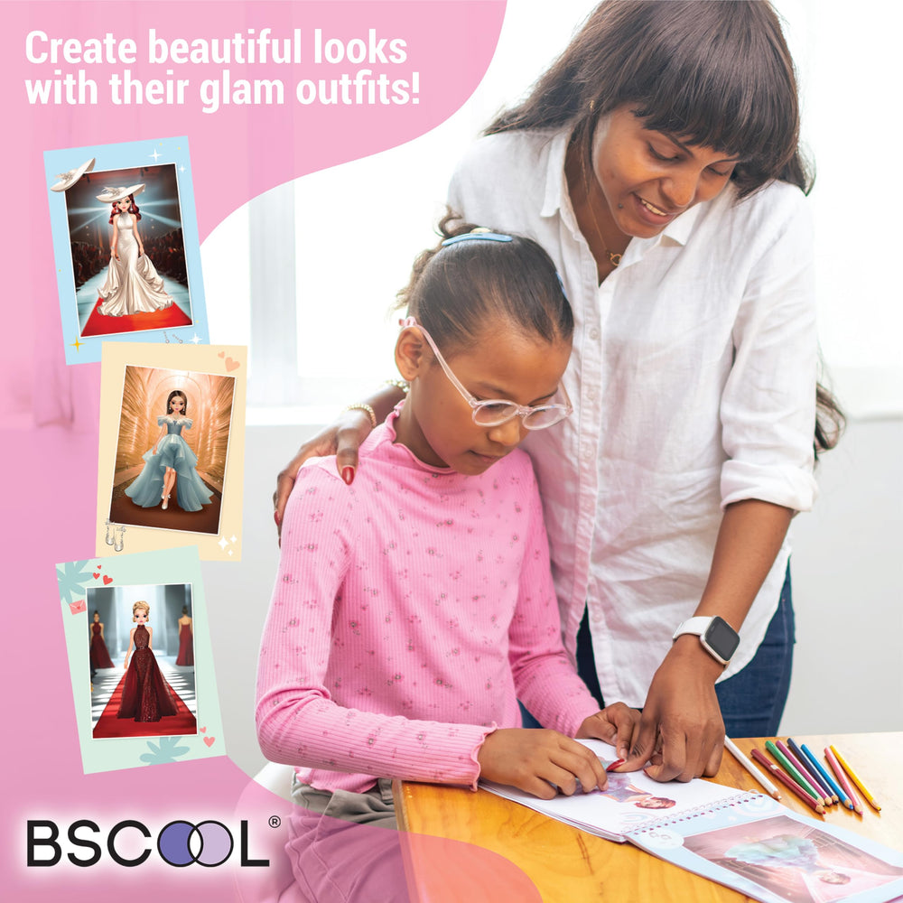 BSCOOL Sticker Dress Up Runway jewelry stickers finish outfits for glamorous pretend shows.