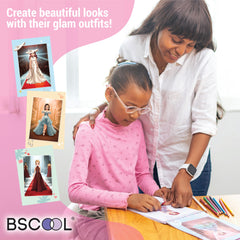 BSCOOL Sticker Dress Up Runway jewelry stickers finish outfits for glamorous pretend shows.