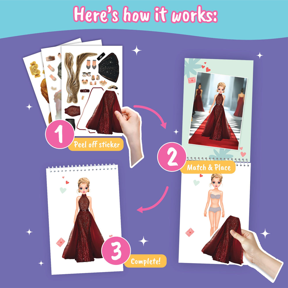 BSCOOL Sticker Dress Up Runway shoes stickers support complete outfit styling and pretend runways.
