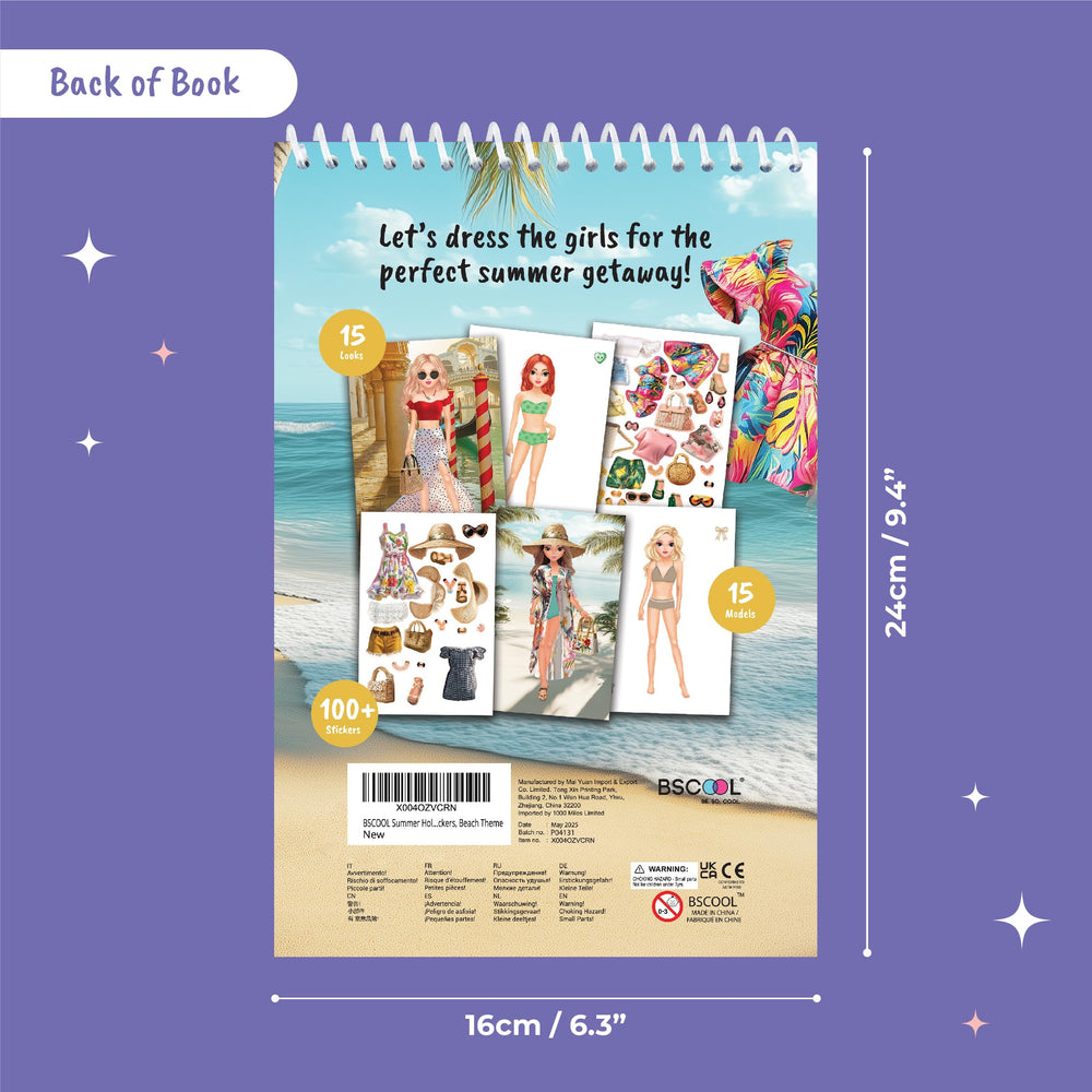 BSCOOL Sticker Dress Up uses vibrant colors and trendy styles to inspire imaginative play.