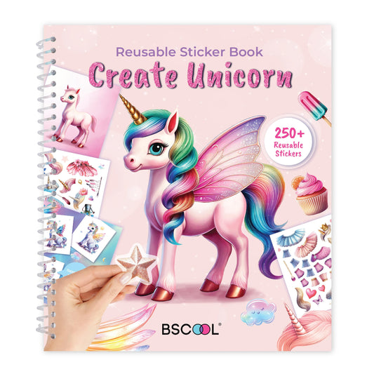 BSCOOL Sticker Dress Up Unicorn cover with unicorn fashion ideas for imaginative play