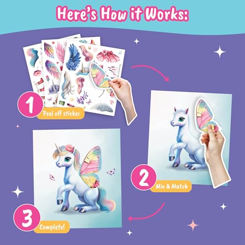 BSCOOL Sticker Dress Up Unicorn sticker set offering over 250 reusable accessories