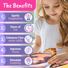 BSCOOL sticker pages preview with styling ideas to spark kid creativity during DIY fashion sessions