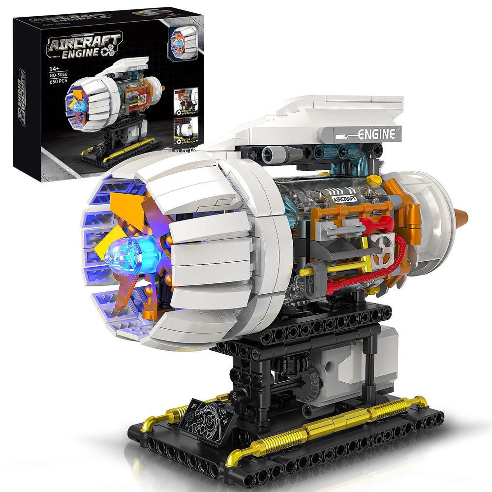 BseSparklion aircraft engine model with 635 pieces for hands-on STEM exploration