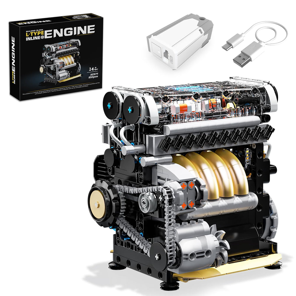 BseSparklion L4 engine running shows pistons for hands on learning
