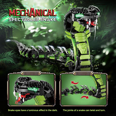 BseSparklion mechanical snake eyes glow, enhancing dark display presence.