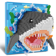 BseSparklion shark wall art 3D build adds an ocean-inspired focal point to any room.