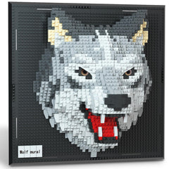BseSparklion Wolf 3D wall art with detailed design for a striking living room focal point.