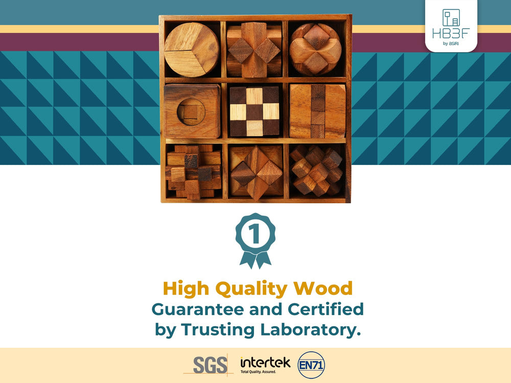 BSIRI 9-in-1 puzzles on a desk ready for mindful concentration