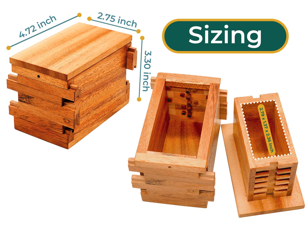 BSIRI Jigsaw Safe Box wood grain closeup