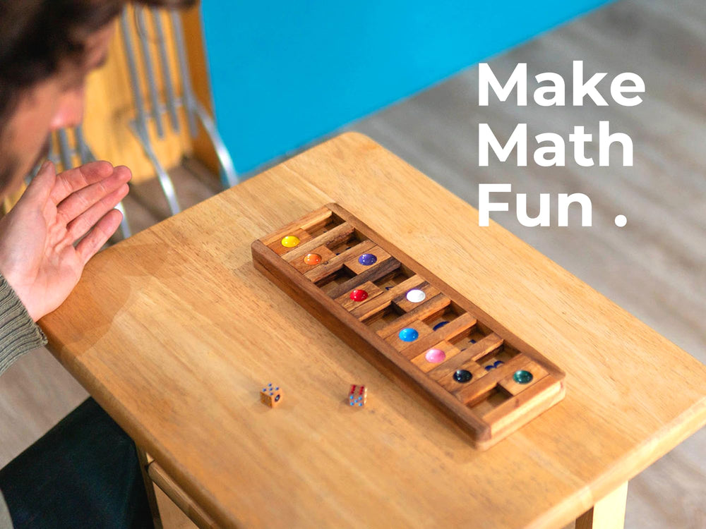 BSIRI portable learning wooden box for on-the-go math practice.