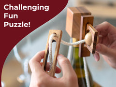BSIRI Think for Bottle Puzzle Lock on bar shelf sparking conversation