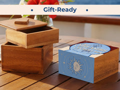 BSIRI Treasure Riddle Box top view emphasizing mystery aesthetic and gift potential.