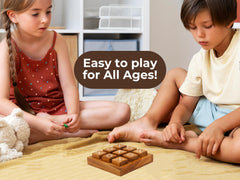 BSIRI family game night with wooden XO blocks
