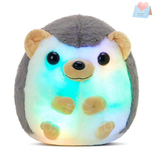 BSTAOFY 10-inch light-up hedgehog toy glows softly for bedtime.