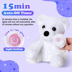 BSTAOFY Glow polar bear LED lights create a calming glow during bedtime.